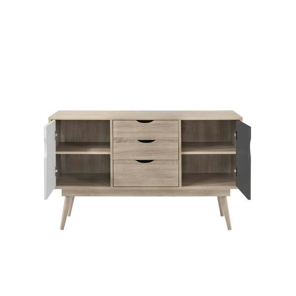 Timber Art Design Alford Sideboard 2 Doors 3 Drawers Storage Cabinet Cupboard
