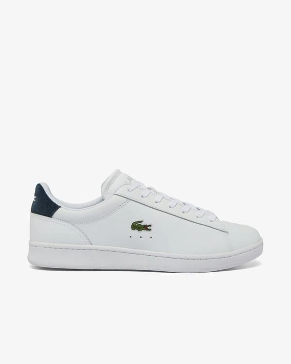 Lacoste Carnaby Leather Mens Trainers - White/Navy 042 | CHO | Designer Mens Trainers