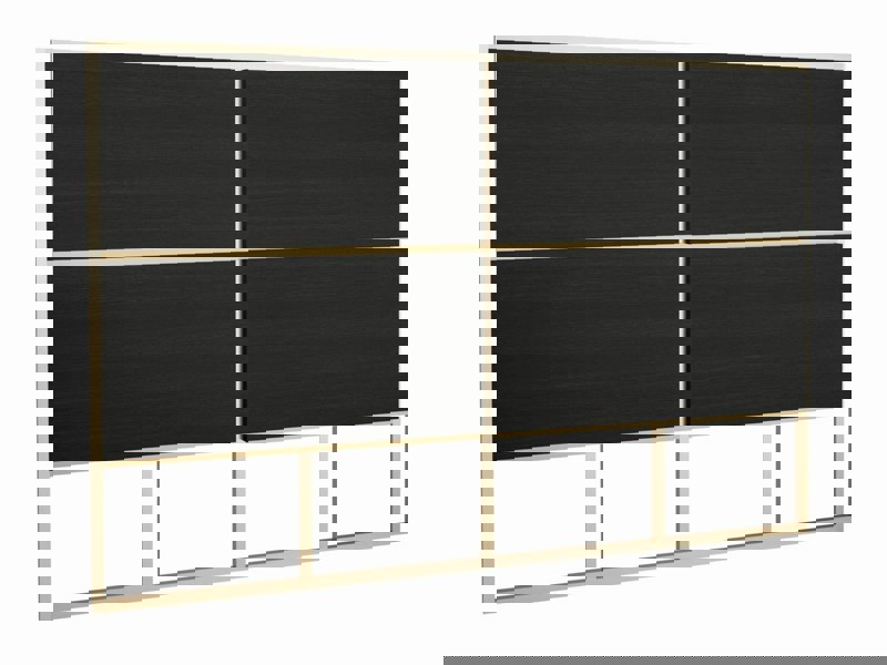 Black & Brass Double Headboard by Gillmore