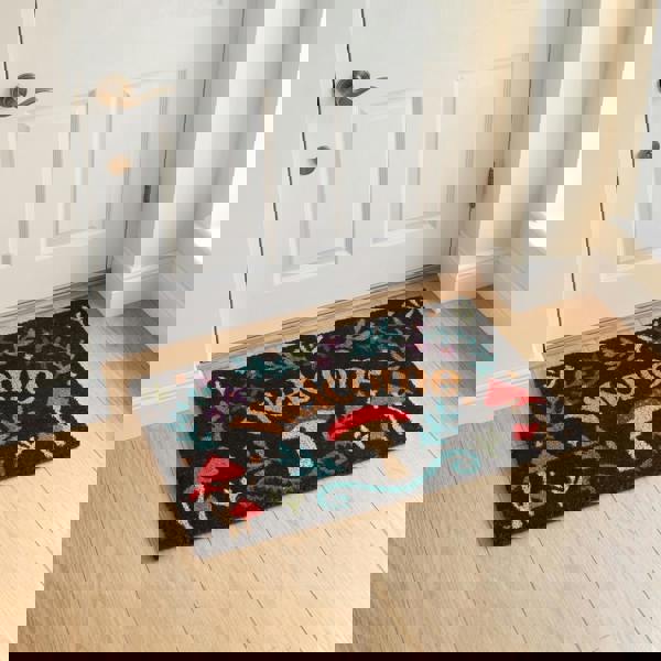 Kingsbury Gifts Botanical Mushroom Coir Doormat