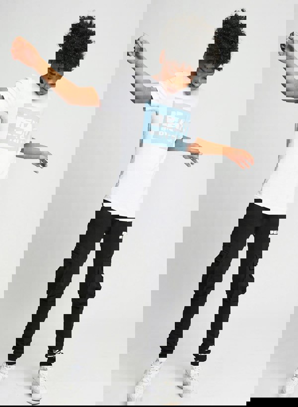 Beat Boyz Club Label T-Shirt - White/Cornflower