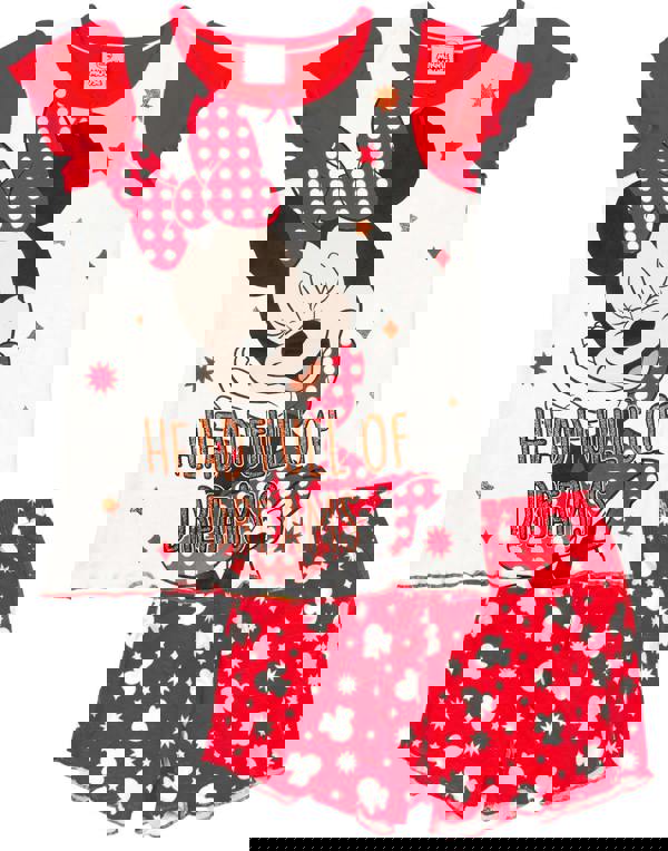 Disney Girls Red Minnie Mouse Short Sleeve Short Leg Pyjama Set