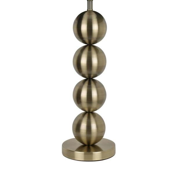Aila Antique Brass Table Lamp with Green Shade