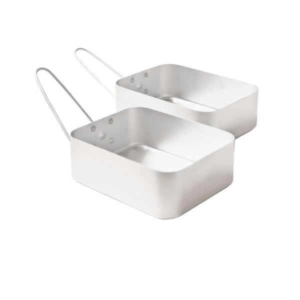 Trespass Messy Aluminium Mess Tin (Pack Of 2) - Silver