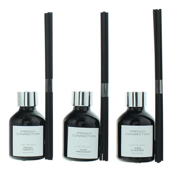 French Connection Black Collection Trio of Reed Diffusers 3 x 50ml