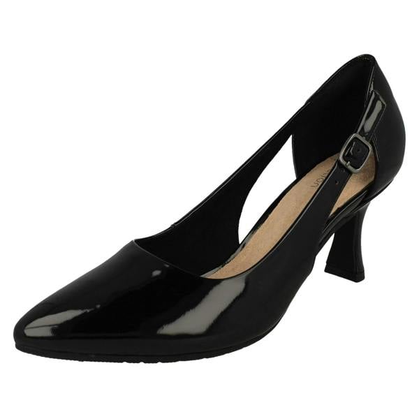 Clarks Ladies Clarks Cut Out Buckle Detailed Court Shoes Kataleyna Rae