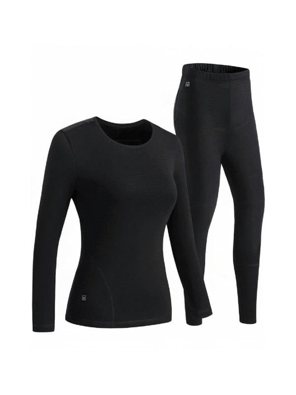 Anniou Women's Heated Thermal Underwear - Black