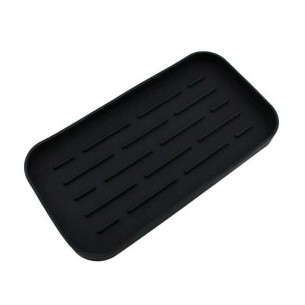 ATEK Silicone Sink Tidy Caddy Soap Sponge Organiser Black