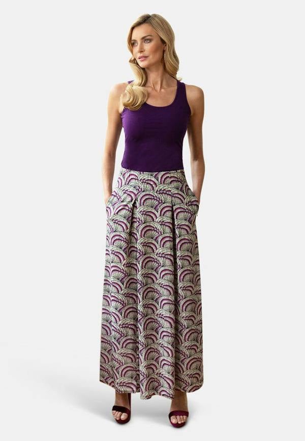 HotSquash Flowing Pleated Maxi Skirt
