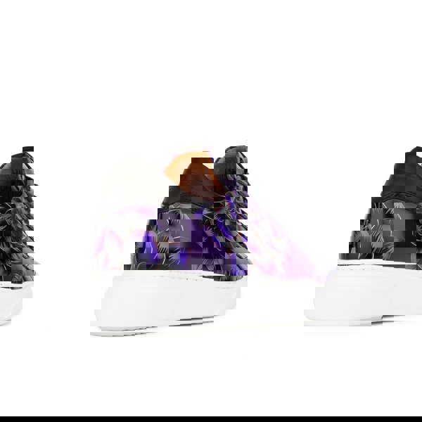 Embassy London Exstatic - Low Purple - Men's low top white sole Italian leather trainer