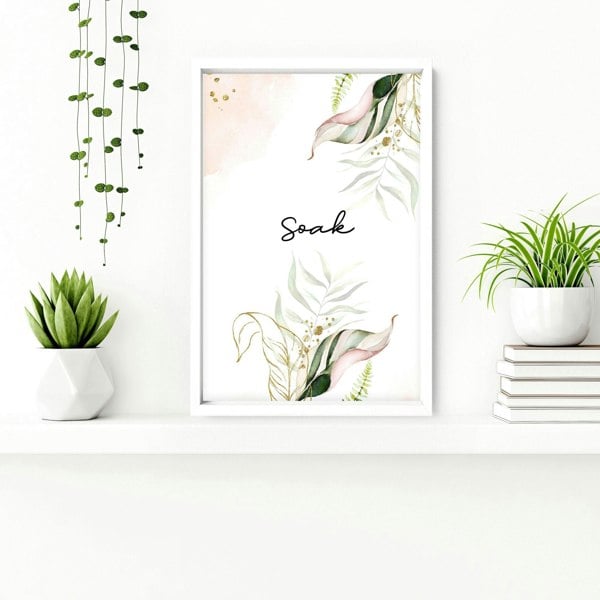 Bathroom with art | Set of 3 Tropical wall art prints