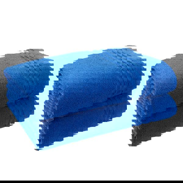 Catherine Lansfield Zero Twist Cotton Bath Sheet Pair Cobalt Blue