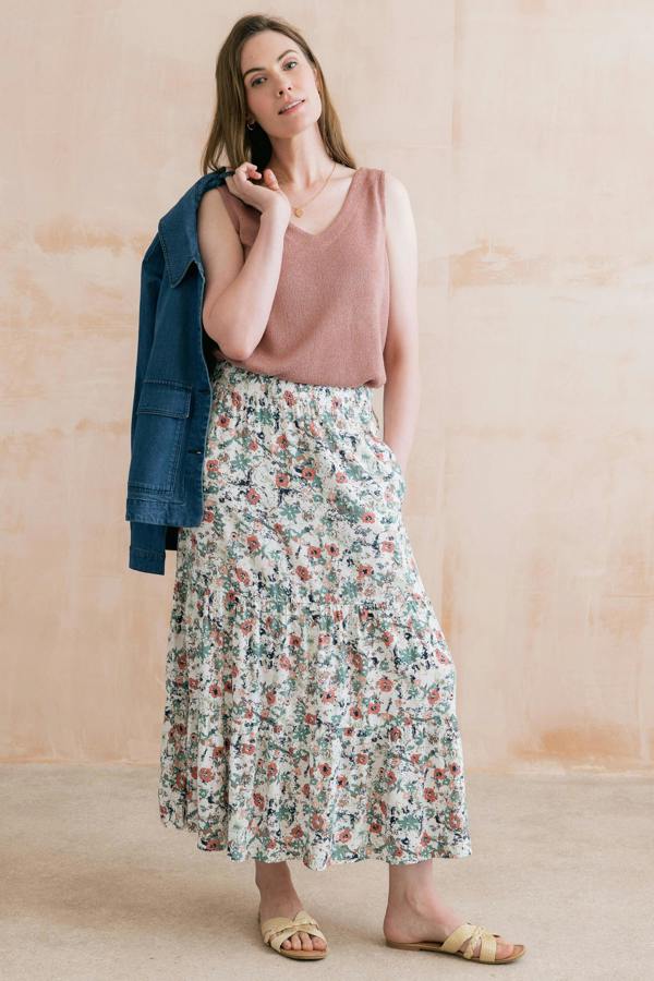Lily & Me Ginnie Knit V-Neck Vest Soft Pink