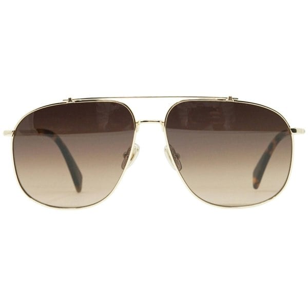 Lanvin Brown Gradient Lens Gold Sunglasses