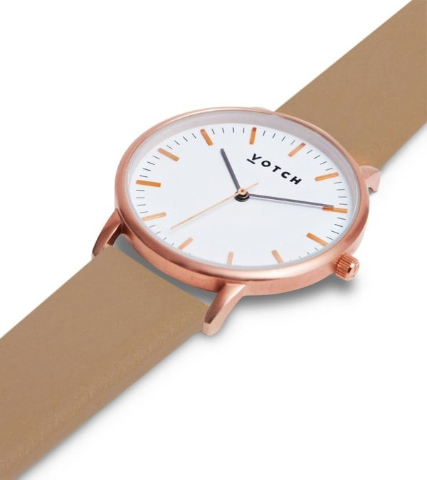 Votch Rose Gold & Tan Watch | Moment