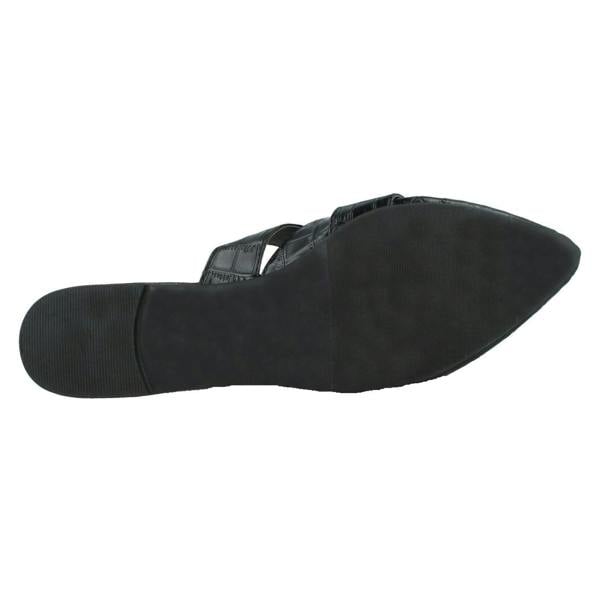 Spot On Ladies Spot On Croc Print Mules F80539