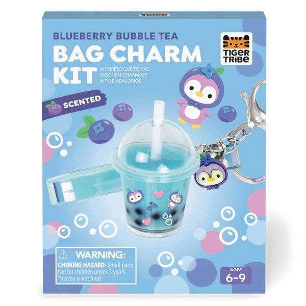 Tiger Tribe Bag Charm Kit- Blueberry Bubble Tea