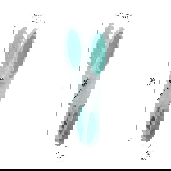 JVL Plastic Peg Basket, Grey with 48 Soft Grip Plastic Pegs, Aqua