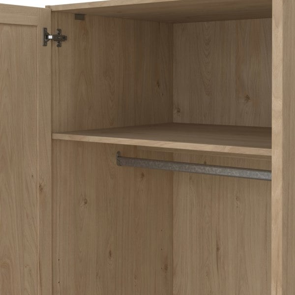 Furniture To Go Brande Wardrobe with 3 Frame Doors in Jackson Hickory