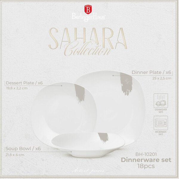 Berlinger Haus 18 pcs dinnerware Berlinger Haus BH10201 Sahara