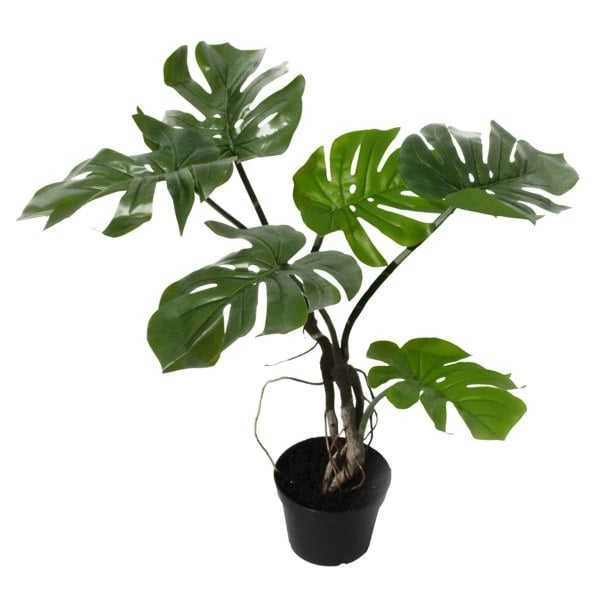 Leaf 65cm Artificial Twisted Stem Monstera Plant