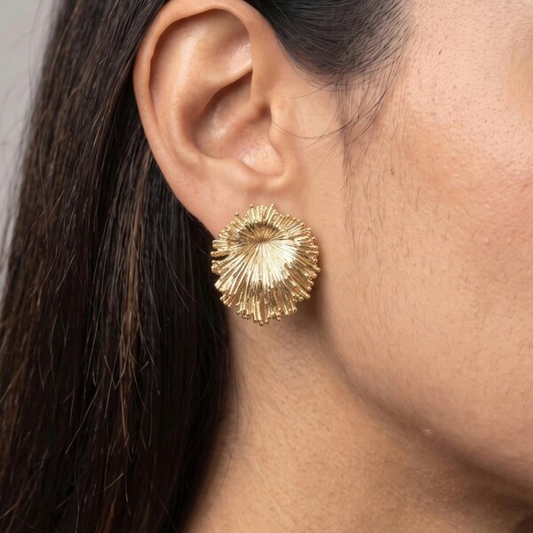 Uchi & Soto Kin Gold Statement Stud Earrings