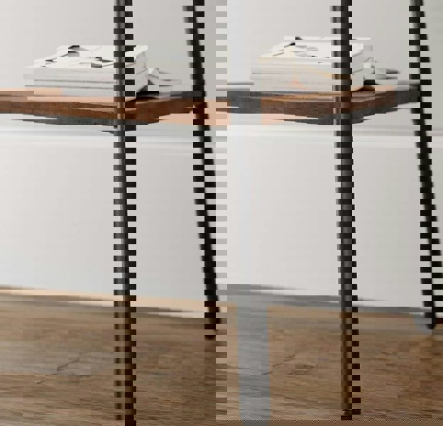 Modcraft Industrial Coat Rack Stand with 2 Shelves – Freestanding Hall Tree with 6 Hooks