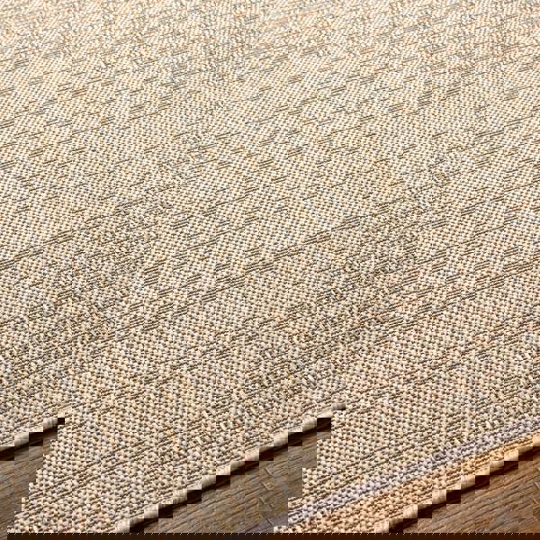 Livabliss Tuareg-Global Tan Ivory Beige Graphic In- & Outdoor Jute-Look Rug