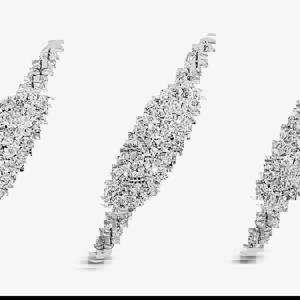 T. H. Baker 18ct White Gold 1.00ct Diamond Shouldered Cushion Cluster Ring TH011375R