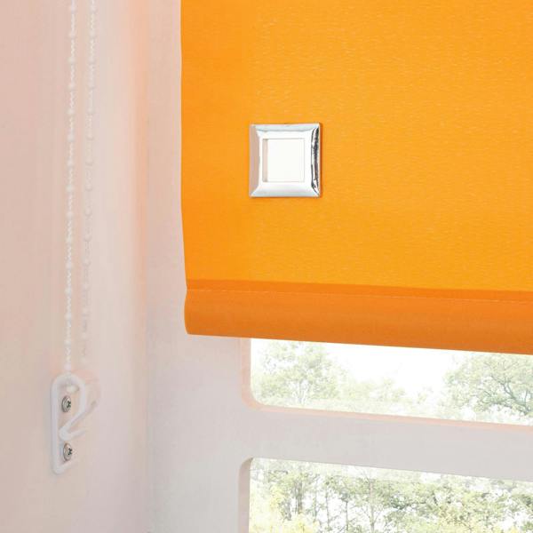 A.Unique Home Trimmable Square Eyelet Roller Blind - 3FT - ORANGE - 90cm(W)x170cm(L)