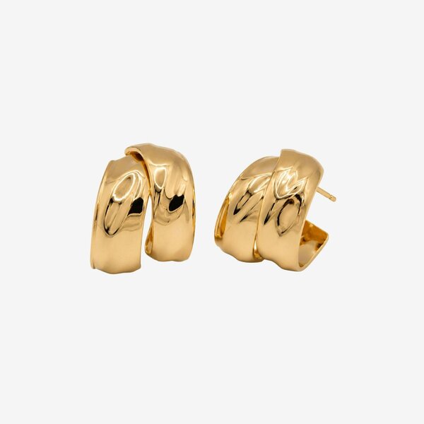 Uchi & Soto Kin Molten Gold Hoop Earrings