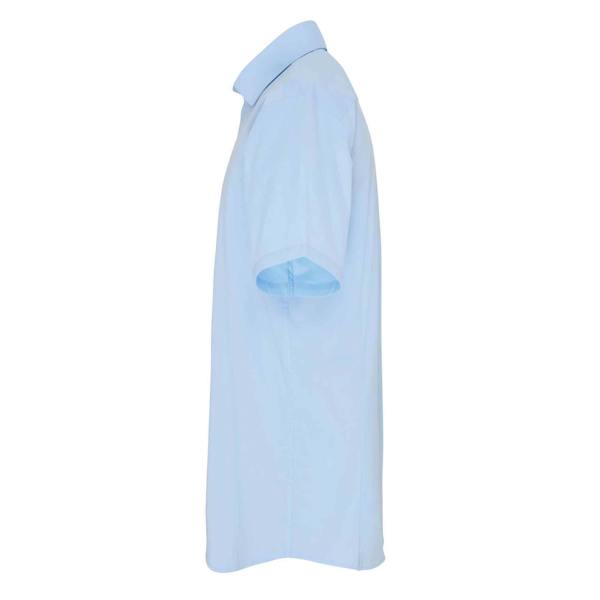 Premier Mens Stretch Fit Poplin Short Sleeve Shirt - Pale Blue