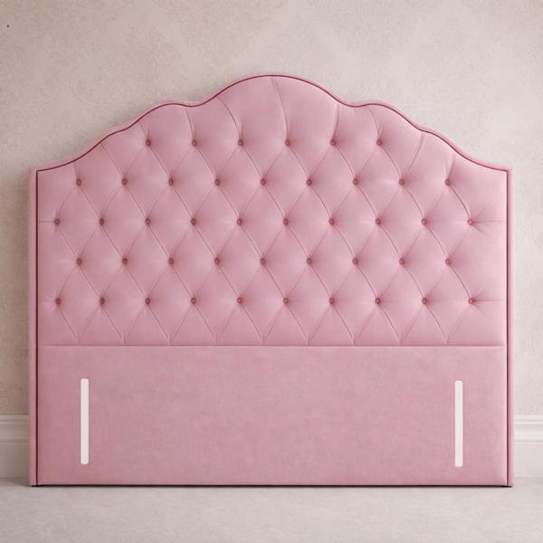 Great British Beds New Art Deco Headboard - Pink Plush