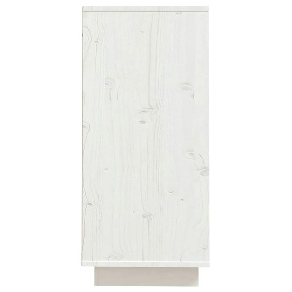 Berkfield Sideboard White 60x34x75 cm Solid Wood Pine