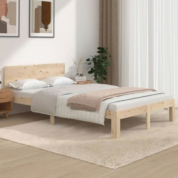 Berkfield Bed Frame Solid Wood Pine 120x200 cm