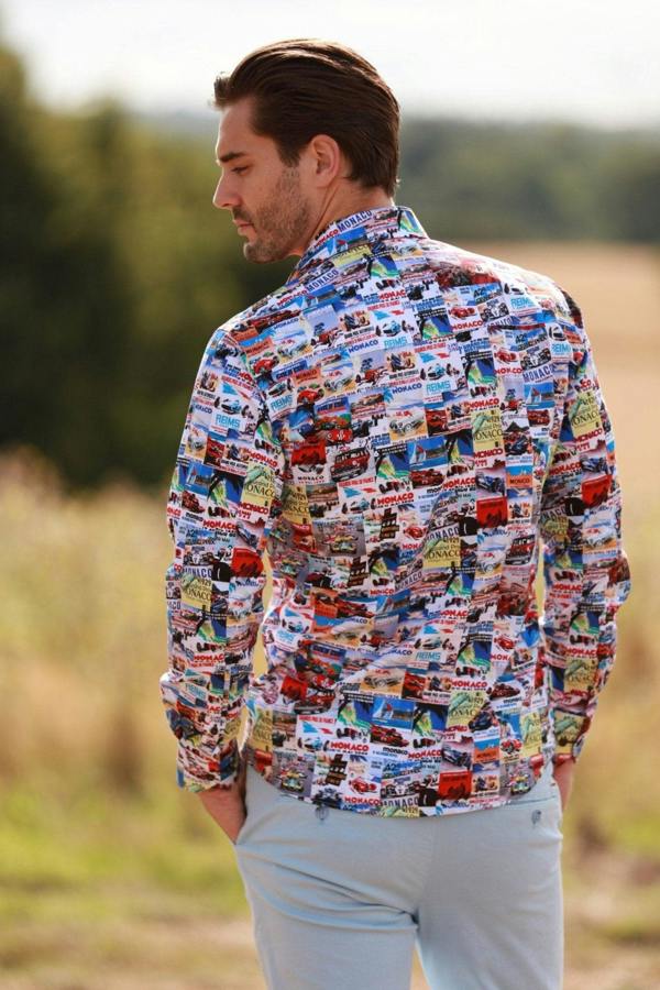 MONACO GRAND PRIX PRINT SHIRT – Premium Men's Patterned Shirt by Claudio Lugli | Bold Design, Tailored Fit, Best Printed Shirts