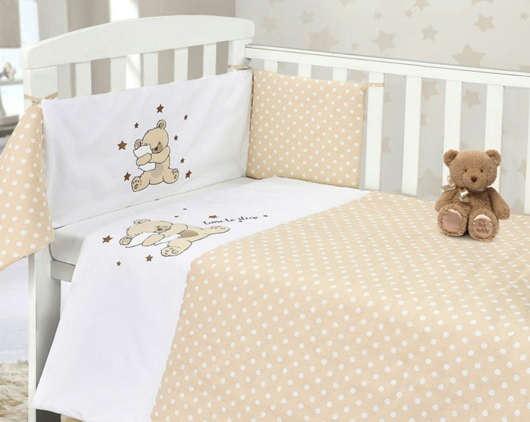 My Little World 2 Piece Teddy Bale Set - Cream
