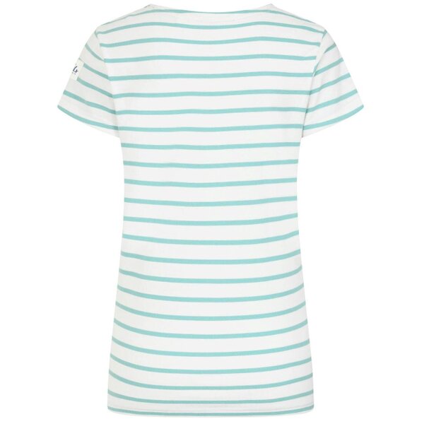 Lazy Jacks LJ8 - Ladies Short Sleeve Striped Breton Top - Peppermint