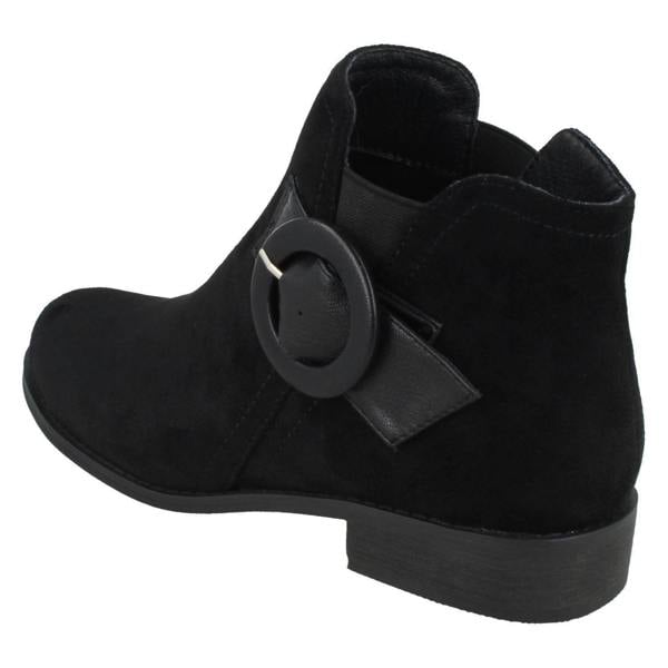 Spot On Ladies Spot On Flat Ankle Boots F51136