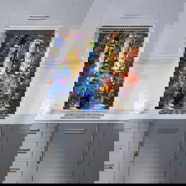 Warren Reed - Designer Splashart Champagne Flutes Kitchen Splashback