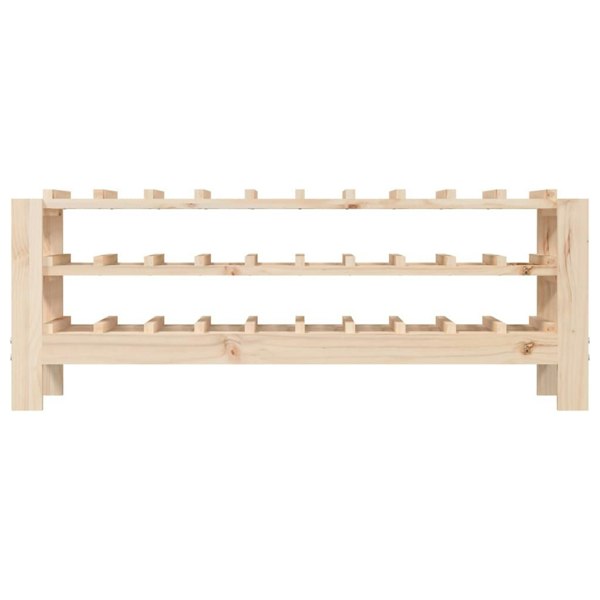 Berkfield Wine Rack 109.5x30x42 cm Solid Wood Pine