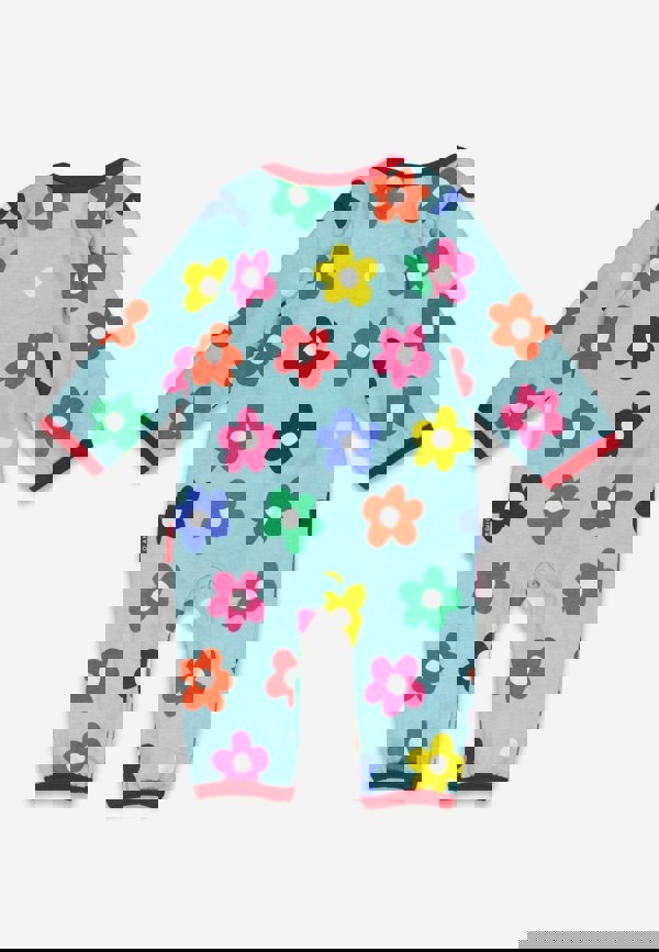 Organic Rainbow Bloom Bunny Applique Sleepsuit - Toby Tiger