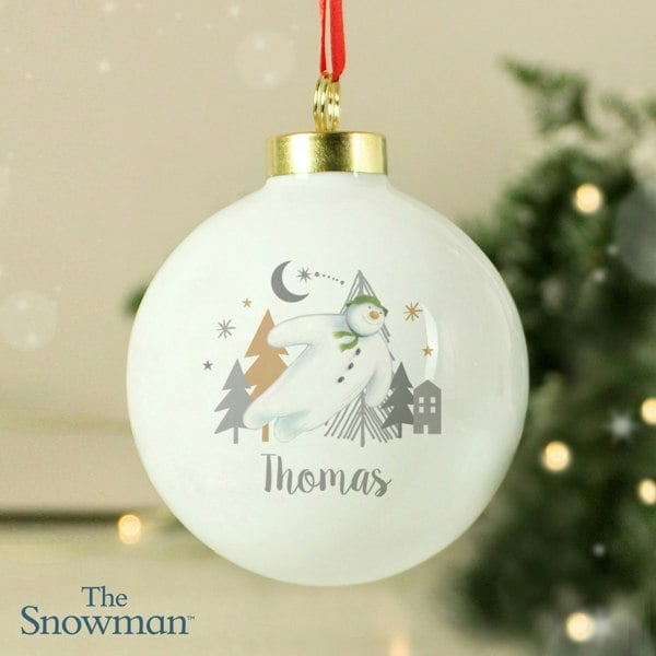 Personalised Memento Company Personalised The Snowman Magical Adventure Bauble