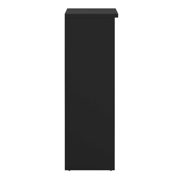 Wyld Haus Budapest Matt Black Wooden Shoe Cabinet 3 Doors 1 Drawer