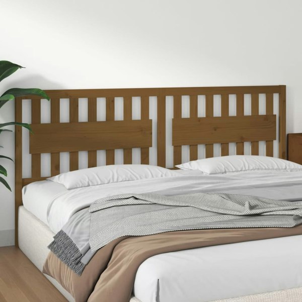 Berkfield Bed Headboard Honey Brown 205.5x4x100 cm Solid Wood Pine