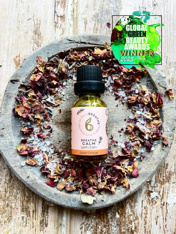 B Calm Blended Essential Oil Gift Set – Breathe, Live & Rest – Stress Relief, Energy Boost & Sleep & Hormone Support – 3×10ml