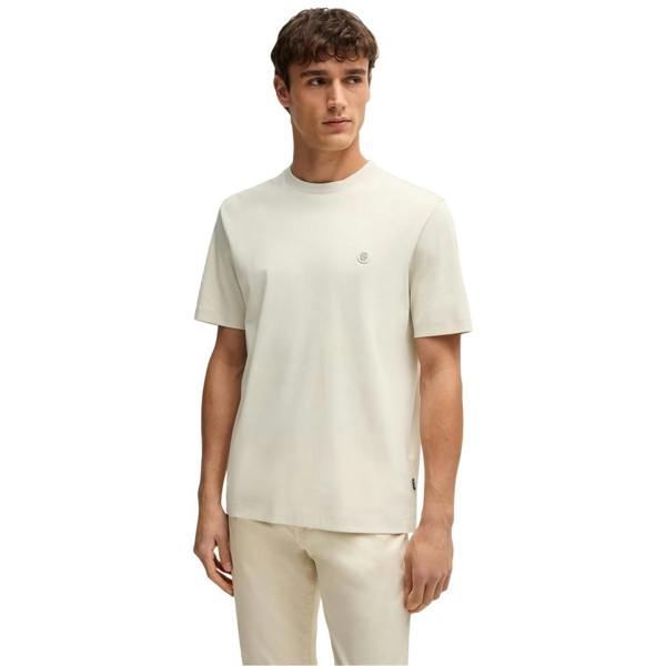 Boss Mens Taut Minimalist Logo T-Shirt - Off White - 