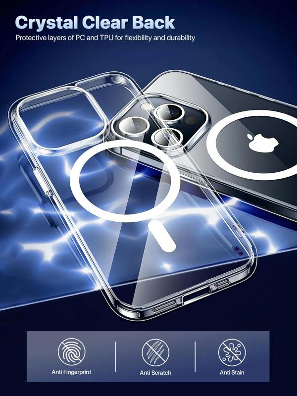ULTRICS Magnetic Case for iPhone 15 Series, MagSafe Compatible Clear Shockproof Phone Cover