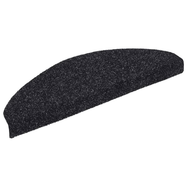 Berkfield Self-adhesive Stair Mats 5 pcs Black 65x21x4 cm Needle Punch