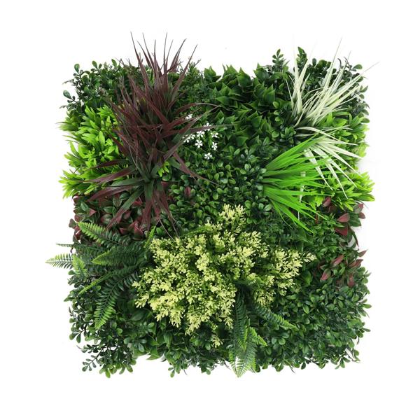 Premium Artificial Plants Green Wall Panel 50 x 50cm - Carnival B - Evergreenery
